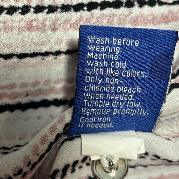 Apt 9 polyester sleeveless blouse pink and black striped size XXL - Picture 8 of 8